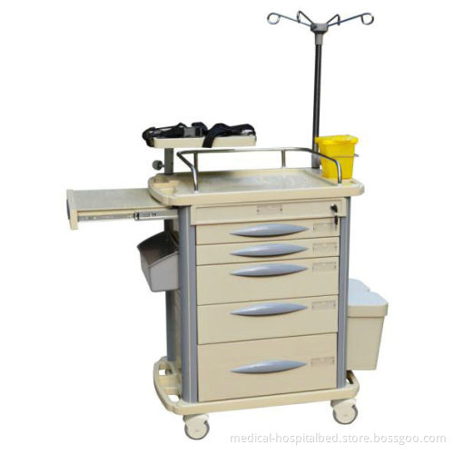 Nurse Medical Crash Cart , Multi-purpose Resuscitation Trolley